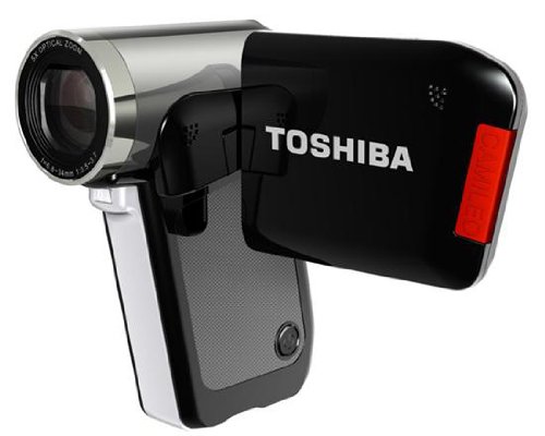 Toshiba Camileo P30 HD-Camcorder (5 Megapixel, 5-fach opt. Zoom, 6,4 cm (2,5 Zoll) Display, Bildstabilisator) schwarz