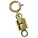 14K Gold Filled 4mm Magnetic Clasp Converter For Necklaces / Bracelets with 5mm Spring Ring Clasp
