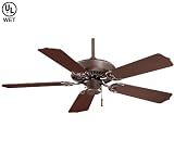 Minka-Aire Fans F571-ORB 52" Sundance Traditional WET Outdoor Oil-Rubbed Bronze Ceiling Fan