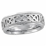 White Gold Celtic Inspired Men