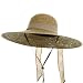 Women's Palm Straw Large Brim Hat - Natural Ribbon W35S22B