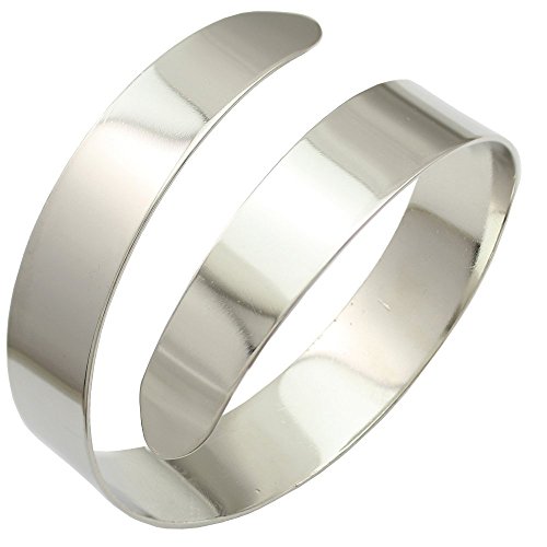 iWenSheng Women Fashion Adjustable Upper Hand Arm Bangle Cuff Bracelet Silver Tone
