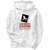 Life Is Simple: Eat, Sleep And Play Cricket Sports Mens Hoodie (White, Sizes X-Small - XXX-Large)