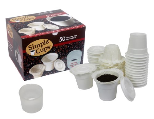 Disposable Cups for Use in Keurig® Brewers  Simple Cups  50 Cups, Lids, Filters with Easy Close Stand  Use Your Own Coffee in Kcups Picture