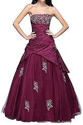 Strapless Organza Natural   Waistline  Applique Lace-Up  Ball Gown Quinceanera Dress 