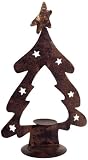 Brauns-Heitmann 81363 Metall-Baum mit Kerzenhalter, ca. 23.5 x 12.5 x 38.5cm, rost