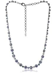 Sorrelli "Electric Blue" Deco-Inspired Antique Silver-Tone Necklace