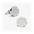Sterling Poker Chip Cufflinks