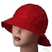 Poplin Rain Hats (01)-Red