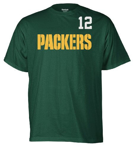NFL Men's Green Bay Packers Aaron Rodgers Game Gear Player Tee (Hunter, Medium)