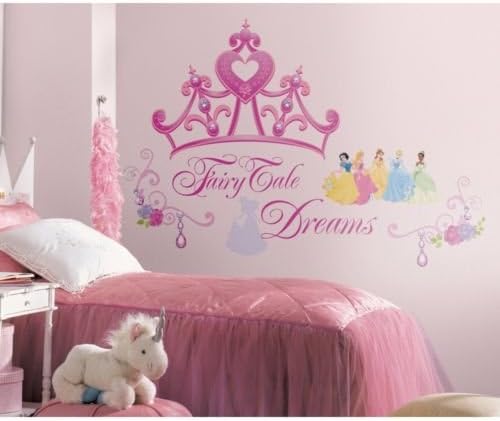 New BLUENew DISNEY PRINCESS CROWN WALL DECALS Girls Stickers Pink Bedroom Decor RED YELLOW GREEN POLKA DOTS WALL DECALS Kids Bedroom Stickers Decor