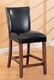 Set of 2 29"H Soho Black Leather Counter Height Barstools