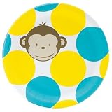 Mod Monkey Dinner Plates (8) Party Supplies