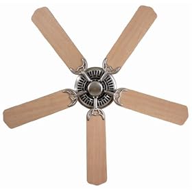 AIRFLOW 1040-45 42" Energy Star La Verne Ceiling Fan Brushed Nickel W/ 5 Platinum/Maple Blades