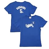 Los Angeles Dodgers Nomar Garciaparra Women's Player Name and Number Babydoll T-shirt by 5th & Ocean