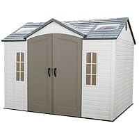 Lifetime 60005 8-by-10-Foot Outdoor Storage Shed with Windows, Skylights, and Shelving