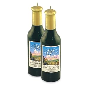 Medium Wine Bottle Candles - Pack of 2 by 