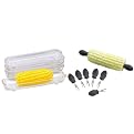 Norpro Glass Corn Dish and Grip EZ Holders Set