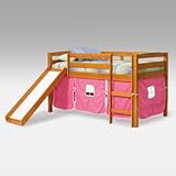 Woodcrest Josie Pink Tent Loft Bed with Slide - WCM465