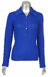 Sutton Studio Womens Cashmere Cable Knit Polo Sweater Plus