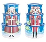 Tupperware Mr. & Mrs Nutcracker 3pc Canister Set