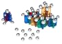 Magnetix 60 Count Xtreme Squares, Primary Colors