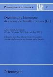 Dictionnaire historique des noms de famille romans