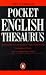 Book The Penguin Pocket Thesaurus (Dictionary)
