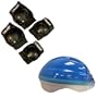 Razor Multi-Sport Protective Pad Set and V9 Toddler Light Blue Helmet (Fits Ages 1-4)
