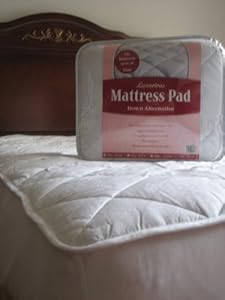 Fitted - Luxurious Down Alternative Mattress Pad - 100% Cotton 