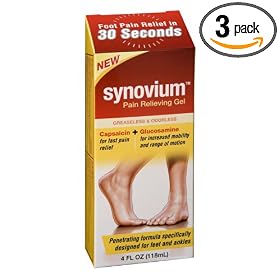 Profoot Care Synovium Pain Relieving Gel, 4-Ounces Boxes (Pack of 3)