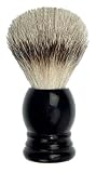 Fantasia - 84015 - Blaireau - Poils argentés - Manche plastique noir - Dim: 9.5 cm, ø 21.5 mm (Import Allemagne)