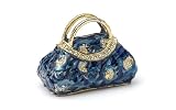 Blue Swarovski Crystal with Crystal Enamel Purse Card Holder
