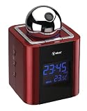 Toka&iuml; - LRE 153 R - Radio R&eacute;veil Projection 90&deg; - Horloge - Calendrier - Double Alarme - Rouge