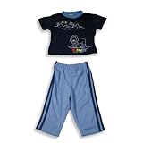 B.T. Kids - Infant Baby Boys Short Sleeved Cotton Pajama Set, Blue