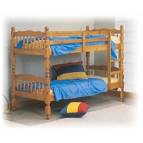 BEAUTIFUL SOLID PINE WOOD BUNKBED IN HONEY FINISH