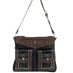 Lou-Ella Wild West Collection Designer Shoulder Bag Stunning in Black