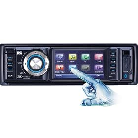 XO Vision XO1915BT 3-Inch Wide TouchScreen In-Dash DVD Receiver with Built-In Bluetooth, USB/SD Inputs, and Detachable Face