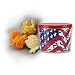 Gourmet Food : 2 Gallon Caramel Popcorn Tin - Flags & Streamers