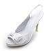 Elegant Satin Upper High Heel Strappy Sandals With Bowknot Wedding Bridal Shoes,White,Size 7 US