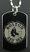 Boston Red Sox Baseball Dog Tag Pendant Necklace
