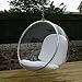 Eero Aarnio Bubble Chair With White Seat Cushion.