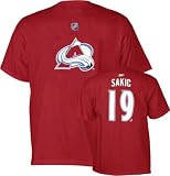 Joe Sakic Colorado Avalanche Burgundy Name and Number T-Shirt