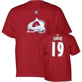 Joe Sakic Colorado Avalanche Burgundy Name and Number T-Shirt at Reebok