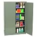 Eagle 1947-4GR Office Supply Cabinet, 2 Door Manual Close, 45 gallon, 65"Height, 43"Width, 18"Depth, Steel, Gray