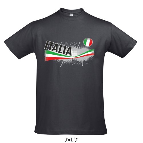 Fanshirt Herren ITALIA, Italien Ländershirt EM / WM Trikot S-XXL , Mouse grey , M