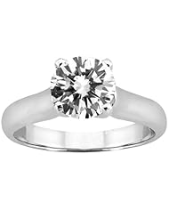1.00 Ct Round H/I SI1/SI2 Diamond 14K White Gold Ring