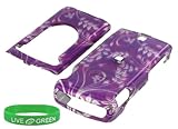 Purple Flower Design Snap On Hard Case for Nokia Mural 6750 Phone, AT&T