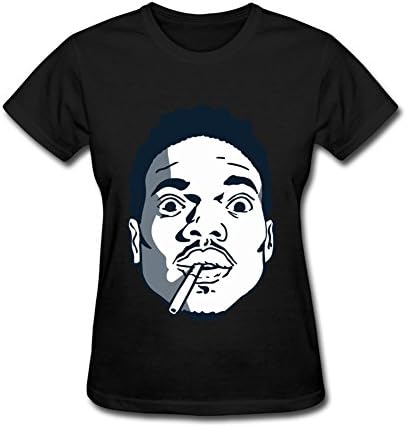 Yiaacai Chance the Rapper Art Women's T Shirt Black L