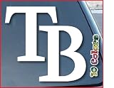 Tampa Bay Rays TB Car Window Vinyl Decal Sticker 3" Wide (Color: White)